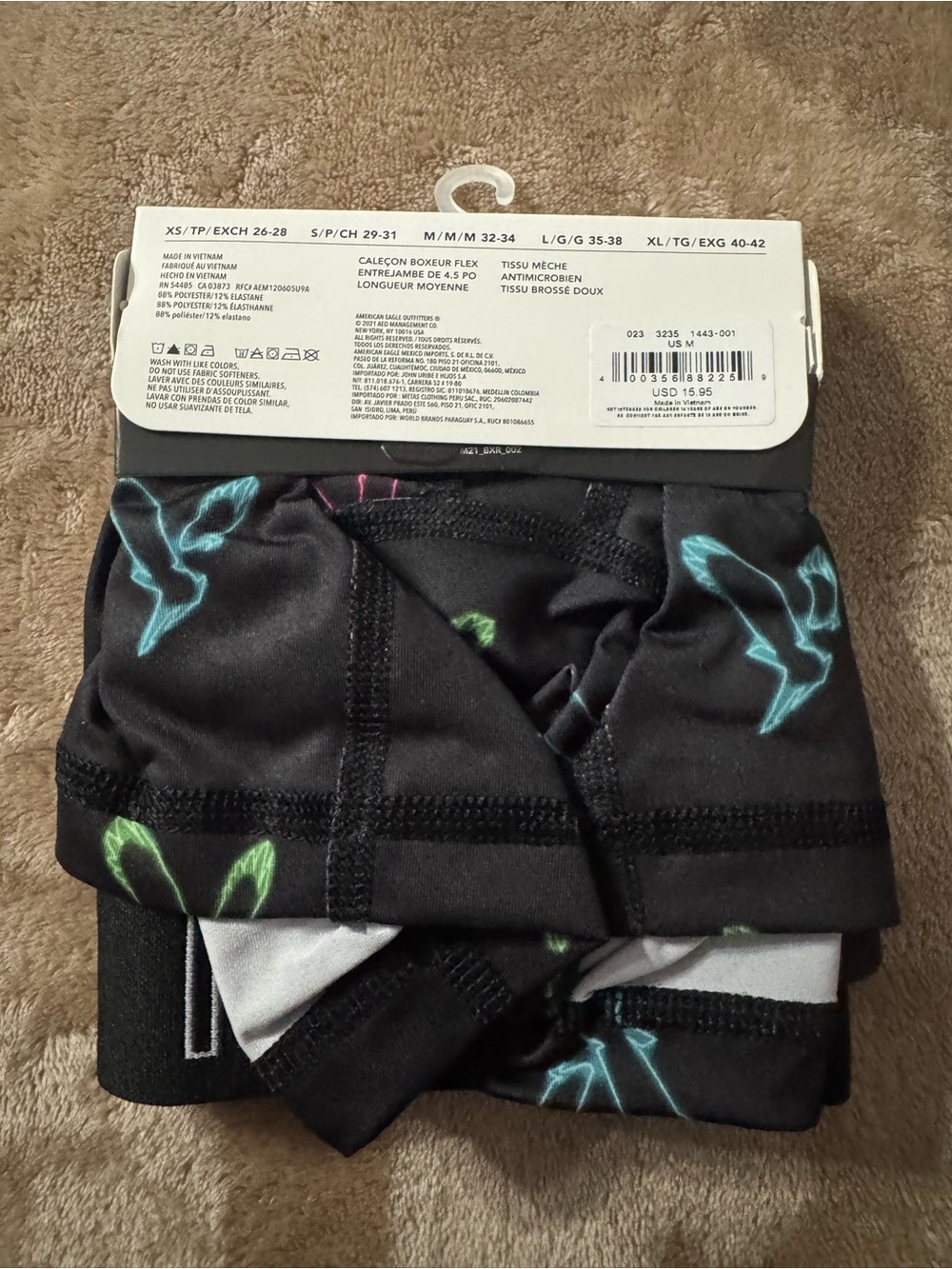 American Eagle Outfitters Flex Boxer Brief 3-Pack in Black, Blue, and Red - Picture 4 of 8